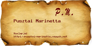 Pusztai Marinetta névjegykártya